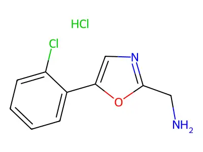 2-Oxazolemethanamine, 5-(2-chlorophenyl)-, monohydrochloride structure