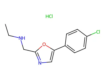 2-Oxazolemethanamine, 5-(4-chlorophenyl)-N-ethyl-, monohydrochloride structure