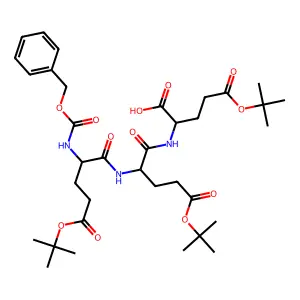 5-[(2-methylpropan-2-yl)oxy]-2-[[5-[(2-methylpropan-2-yl)oxy]-2-[[5-[(2-methylpropan-2-yl)oxy]-5-oxo-2-(phenylmethoxycarbonylamino)pentanoyl]amino]-5-oxopentanoyl]amino]-5-oxopentanoic acid structure