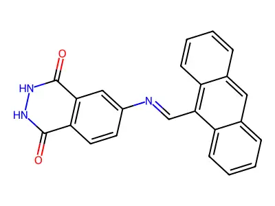 6-((9-Anthrylmethylene)amino)-4-hydroxy-1(2H)-phthalazinone structure