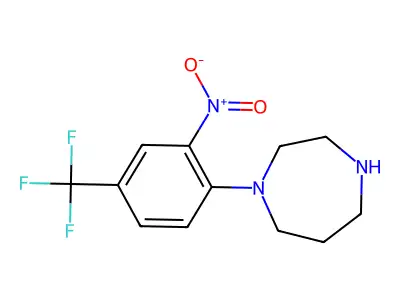 1-[2-Nitro-4-(trifluoromethyl)phenyl]-1,4-diazepane structure