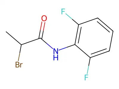 2-bromo-N-(2,6-difluorophenyl)propanamide structure
