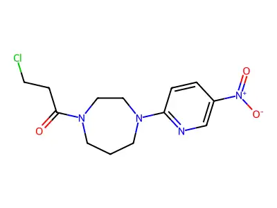 3-Chloro-1-[4-(5-nitropyridin-2-yl)-1,4-diazepan-1-yl]propan-1-one structure