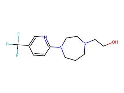2-[4-[5-(Trifluoromethyl)pyridin-2-yl]-1,4-diazepan-1-yl]ethanol structure