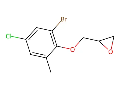 2-[(2-Bromo-4-chloro-6-methylphenoxy)methyl]oxirane structure
