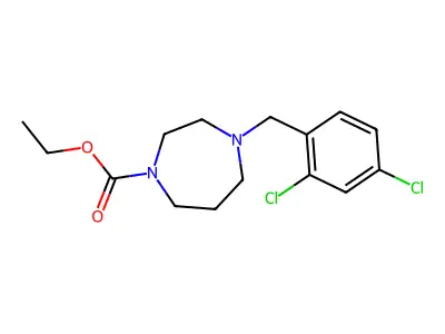 Ethyl 4-[(2,4-dichlorophenyl)methyl]-1,4-diazepane-1-carboxylate structure