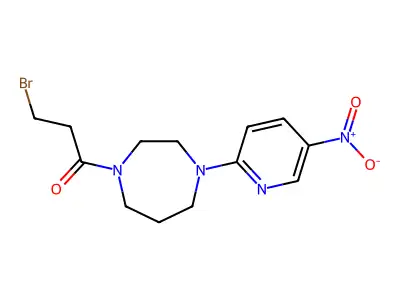 3-Bromo-1-[4-(5-nitropyridin-2-yl)-1,4-diazepan-1-yl]propan-1-one structure