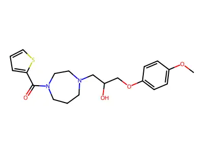 (4-[2-Hydroxy-3-(4-Methoxyphenoxy)Propyl]-1,4-Diazepan-1-Yl)(2-Thienyl)Methanone structure
