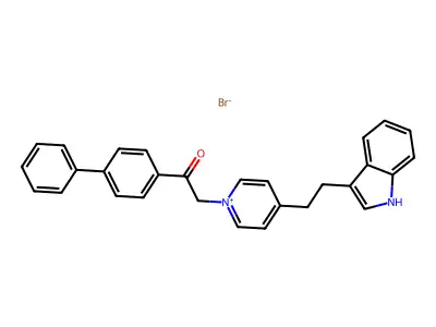 1-4-[2- ethyl]pyridiniumbromide structure