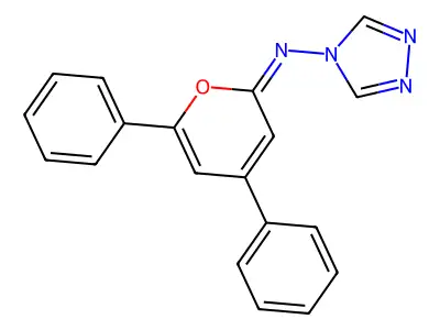 4H-1,2,4-Triazol-4-amine,N-(4,6-diphenyl-2H-pyran-2-ylidene)- structure