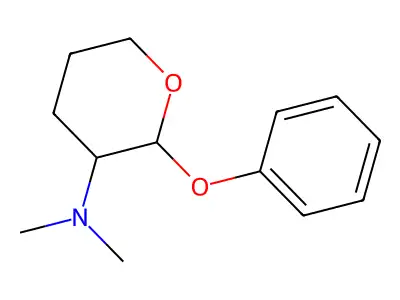 N,N-Dimethyl-2-phenoxyoxan-3-amine structure
