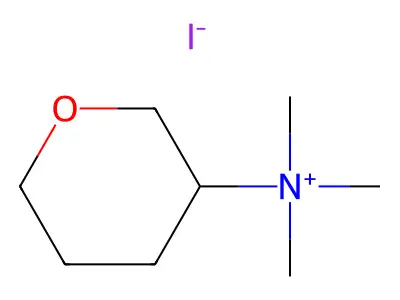 2H-Pyran-3-aminium, tetrahydro-N,N,N-trimethyl-, iodide structure