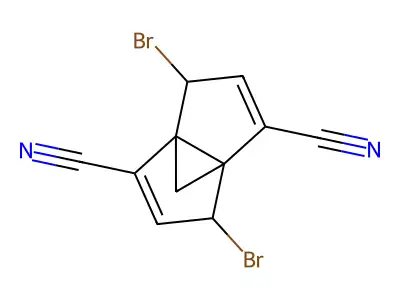 2,6-Dibromo-4,8-dicyanotricyclo[3.3.1.0(1,5)]nona-3,7-diene structure