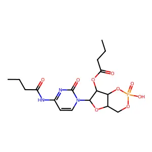 Dibutyryl cyclic 3',5'-cytidine monophosphate structure