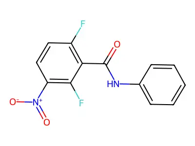 2,6-difluoro-3-nitro-N-phenylbenzamide structure