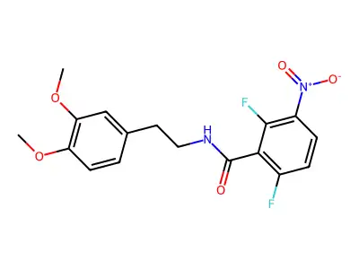 N-(3,4-dimethoxyphenethyl)-2,6-difluoro-3-nitrobenzamide structure