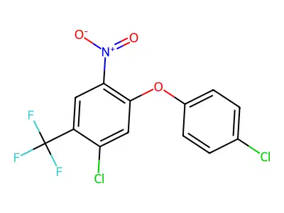 1-Chloro-5-(4-chlorophenoxy)-4-nitro-2-(trifluoromethyl)benzene structure