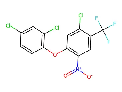 1-Chloro-5-(2,4-dichlorophenoxy)-4-nitro-2-(trifluoromethyl)benzene structure