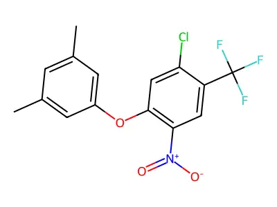 1-Chloro-5-(3,5-dimethylphenoxy)-4-nitro-2-(trifluoromethyl)benzene structure