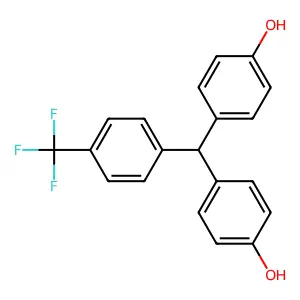 Phenol, 4,4'-[[4-(trifluoromethyl)phenyl]methylene]bis- structure