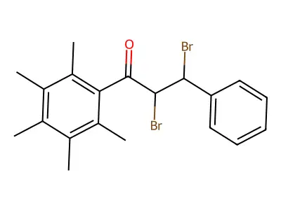 2,3-Dibromo-1-(2,3,4,5,6-pentamethylphenyl)-3-phenylpropan-1-one structure