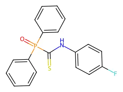 N-(4-fluorophenyl)oxo(diphenyl)phosphoranecarbothioamide structure