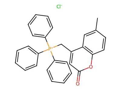 [(6-methyl-2-oxo-2H-chromen-4-yl)methyl](triphenyl)phosphonium chloride structure
