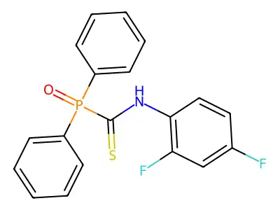 N-(2,4-difluorophenyl)oxo(diphenyl)phosphoranecarbothioamide structure