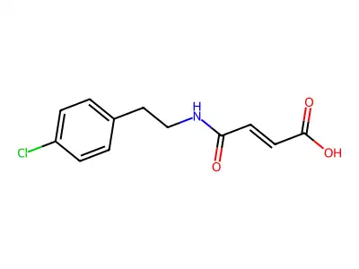 4-[2-(4-Chlorophenyl)ethylamino]-4-oxobut-2-enoic acid structure