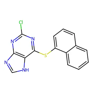 2-chloro-6-naphthalen-1-ylsulfanyl-7H-purine structure