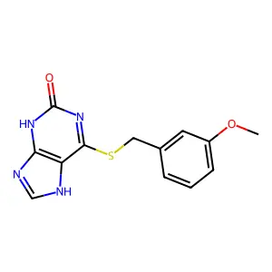 6-[(3-methoxyphenyl)methylsulfanyl]-9H-purin-2-ol structure