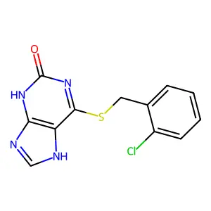 6-[(2-chlorophenyl)methylsulfanyl]-9H-purin-2-ol structure