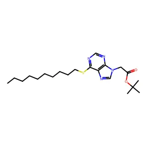 Tert-butyl 2-(6-decylsulfanylpurin-9-yl)acetate structure