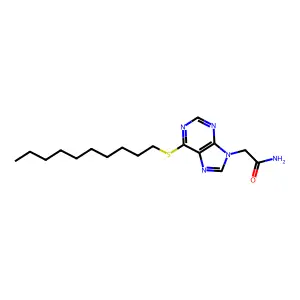 2-(6-Decylsulfanylpurin-9-yl)acetamide structure