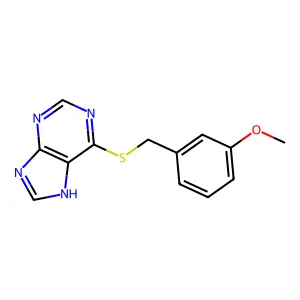 6-[(3-methoxyphenyl)methylsulfanyl]-7H-purine structure