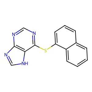 6-naphthalen-1-ylsulfanyl-7H-purine structure