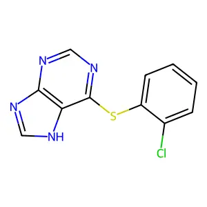 6-(2-chlorophenyl)sulfanyl-7H-purine structure