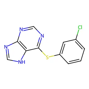 6-(3-chlorophenyl)sulfanyl-7H-purine structure