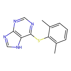 6-(2,6-dimethylphenyl)sulfanyl-7H-purine structure