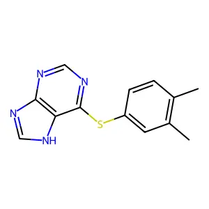 6-(3,4-dimethylphenyl)sulfanyl-7H-purine structure