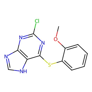 2-chloro-6-(2-methoxyphenyl)sulfanyl-7H-purine structure