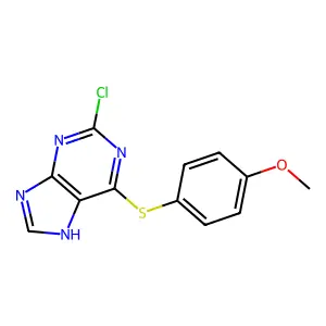 2-chloro-6-(4-methoxyphenyl)sulfanyl-7H-purine structure