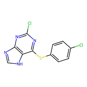 2-chloro-6-(4-chlorophenyl)sulfanyl-7H-purine structure