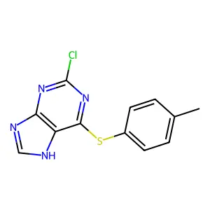 2-chloro-6-(4-methylphenyl)sulfanyl-7H-purine structure