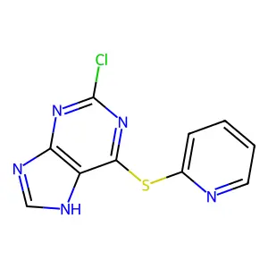2-chloro-6-pyridin-2-ylsulfanyl-7H-purine structure