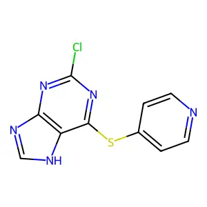 2-chloro-6-pyridin-4-ylsulfanyl-7H-purine structure