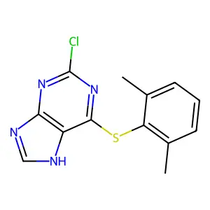 2-chloro-6-(2,6-dimethylphenyl)sulfanyl-7H-purine structure