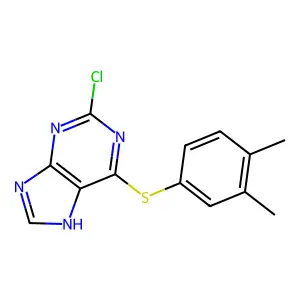 2-chloro-6-(3,4-dimethylphenyl)sulfanyl-7H-purine structure