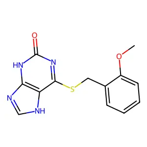 6-[(2-methoxyphenyl)methylsulfanyl]-9H-purin-2-ol structure