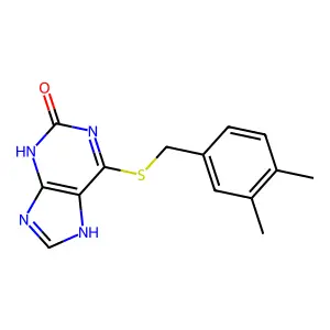 6-[(3,4-dimethylphenyl)methylsulfanyl]-9H-purin-2-ol structure